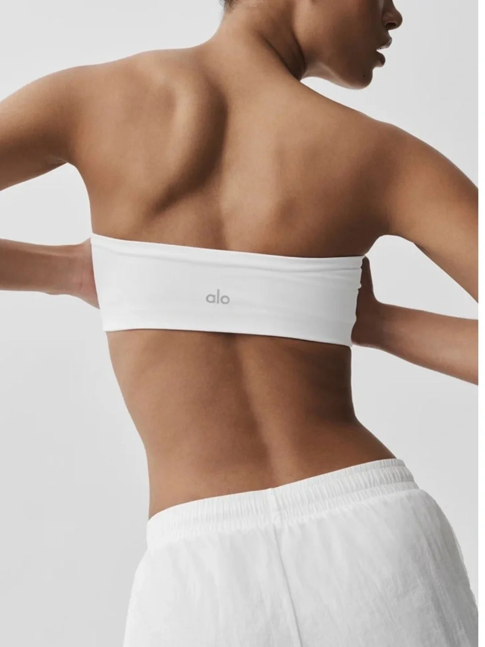 NWT ALO Yoga Airbrush Bandeau Bra White size XS